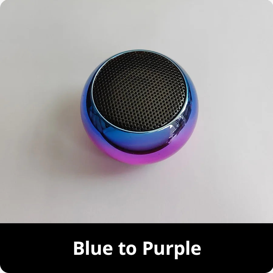 Portable  Wireless  Bluetooth  Speaker - Mini Steel  Steel Gun Metal  Design, Heavy Bass  Stereo Surround Subwoofer