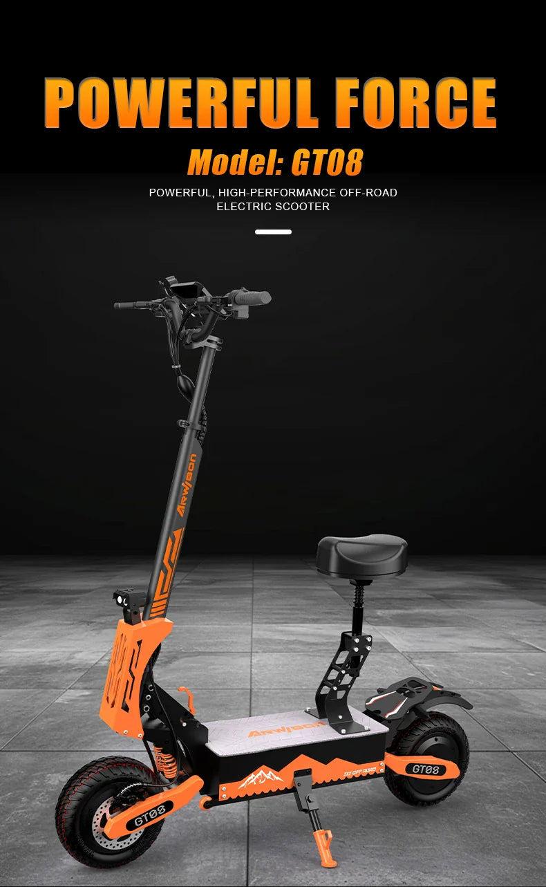 Arwibon 5600W Dual Motor Electric Scooter Top Speed 46MPH