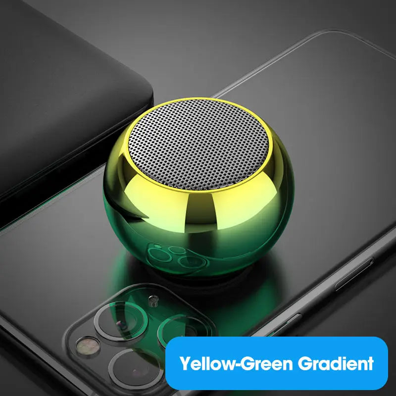 Portable  Wireless  Bluetooth  Speaker - Mini Steel  Steel Gun Metal  Design, Heavy Bass  Stereo Surround Subwoofer